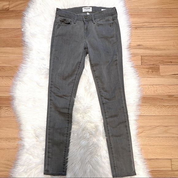 FRAME Denim Los Angeles Le Skinny de Jeanne Gray Jeans Size 26 - Picture 1 of 4